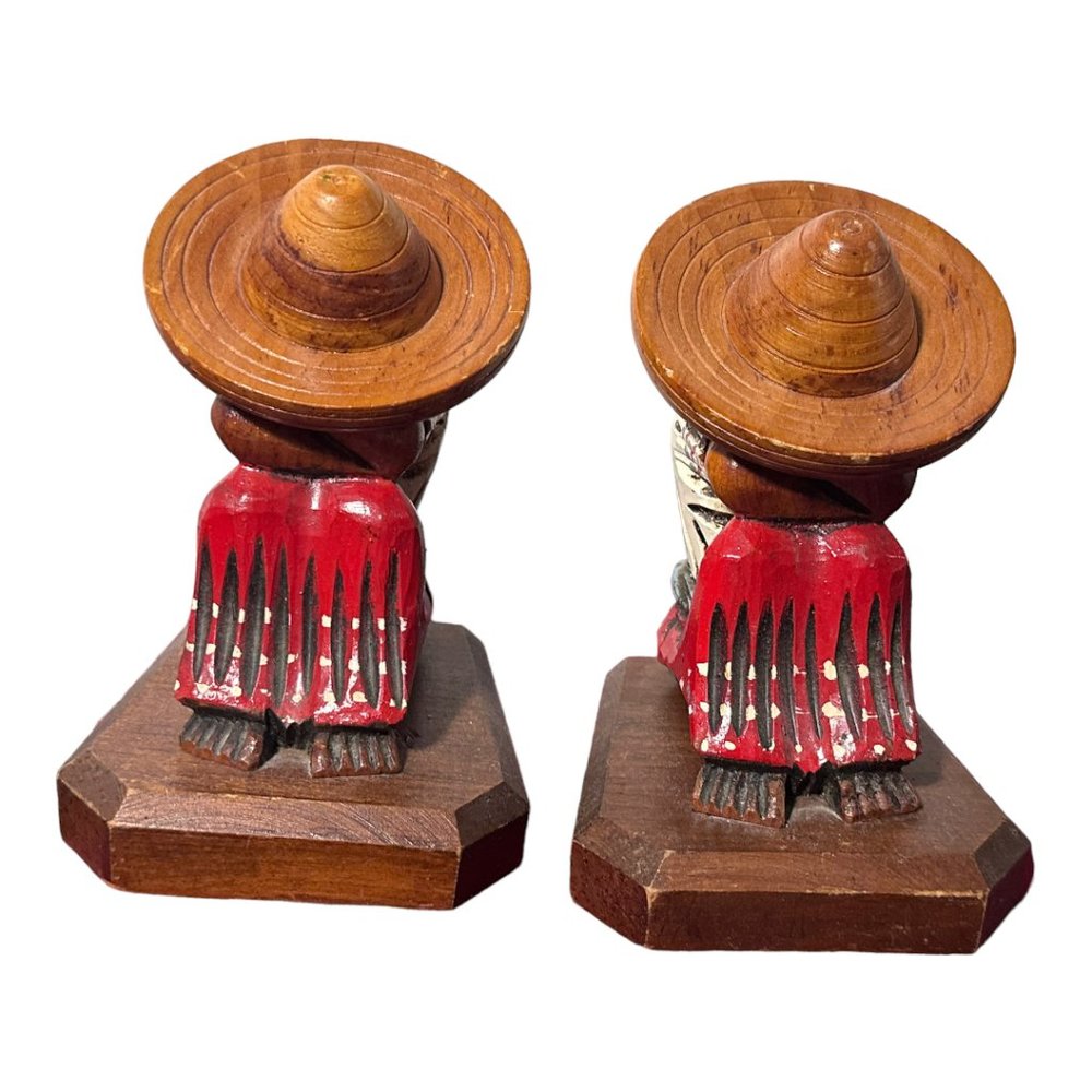 1960S VINTAGE SET OF FOLKART MEXICAN BOOKENDS - Picture 3 of 7